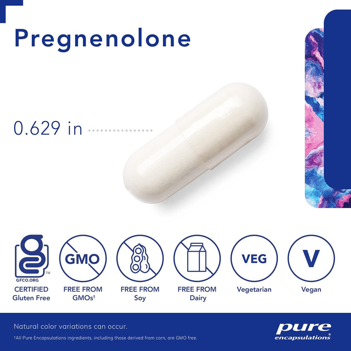 Pure Encapsulations Pregnenolone 30mg Brain Support Vegan Formula 180 Capsules