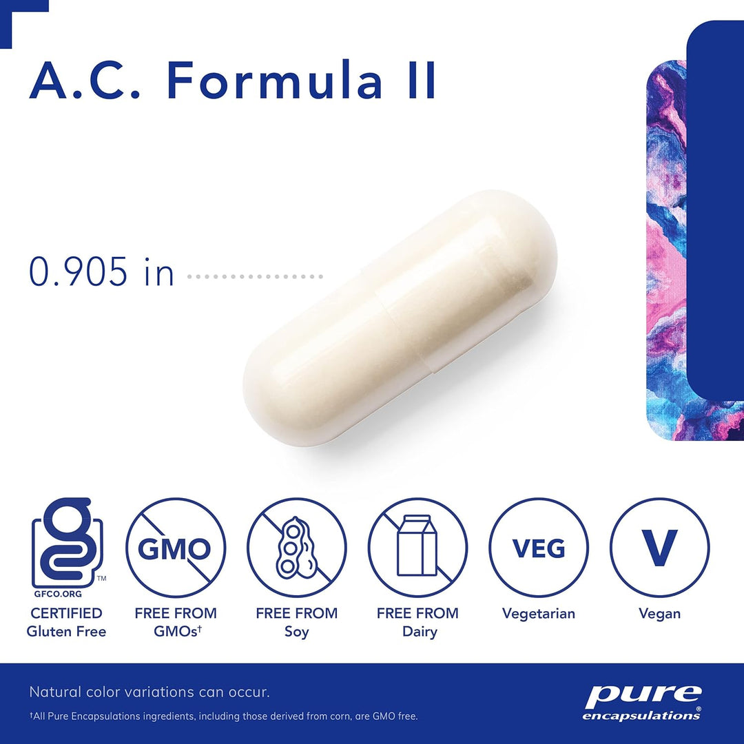 Pure Encapsulations AC Formula II Metabolic Support Vegan 120 Capsules