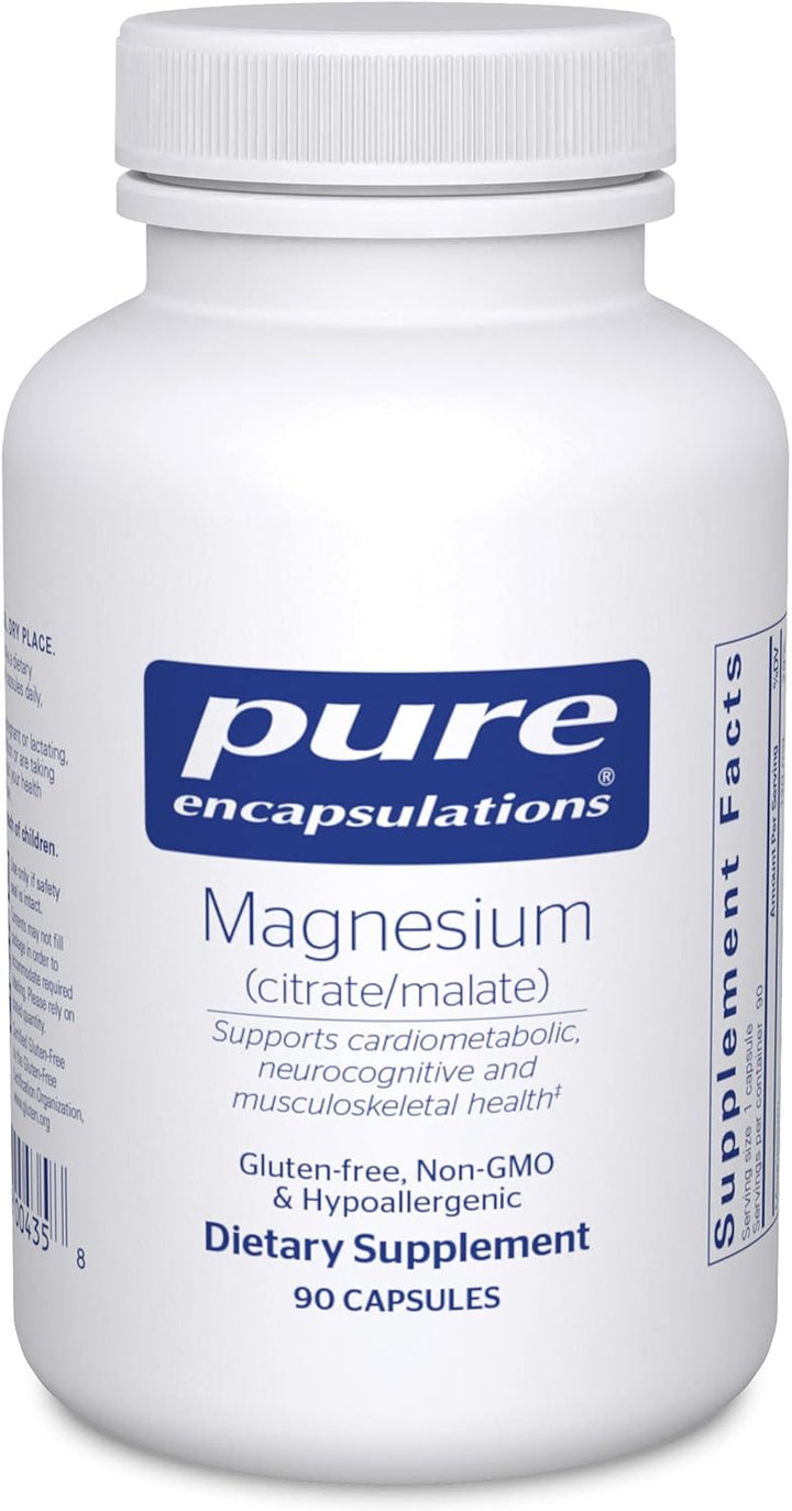 Pure Encapsulations Magnesium Citrate/Malate Supports Energy 90 Capsules