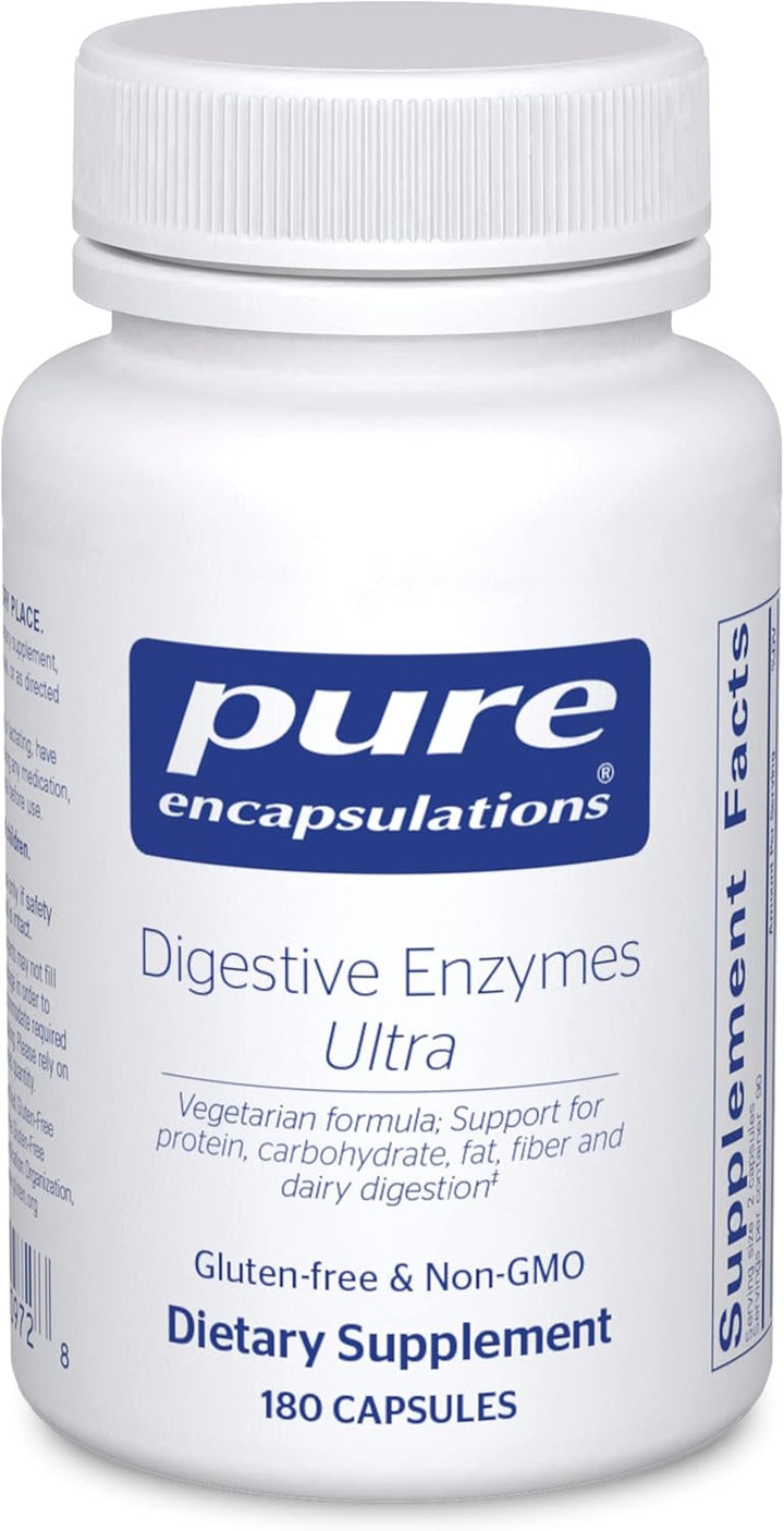 Pure Encapsulations Digestive Enzymes Ultra Supports Gut Health 180 Capsules