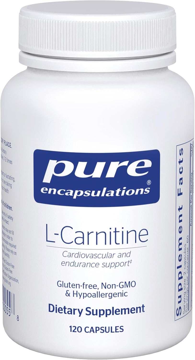 Pure Encapsulations L-Carnitine Supports Heart Endurance 120 Capsules