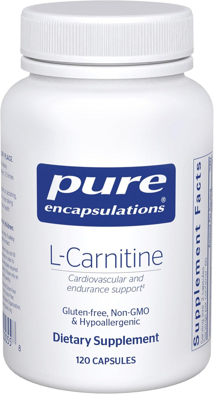 Pure Encapsulations L-Carnitine Supports Heart Endurance 120 Capsules