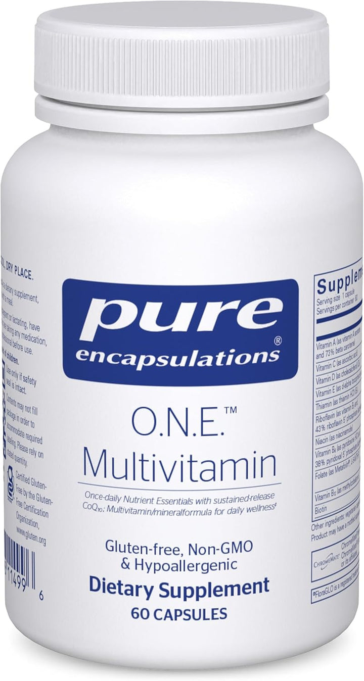 Pure Encapsulations ONE Multivitamin Vision Cognitive Support Supplement 60 Caps.