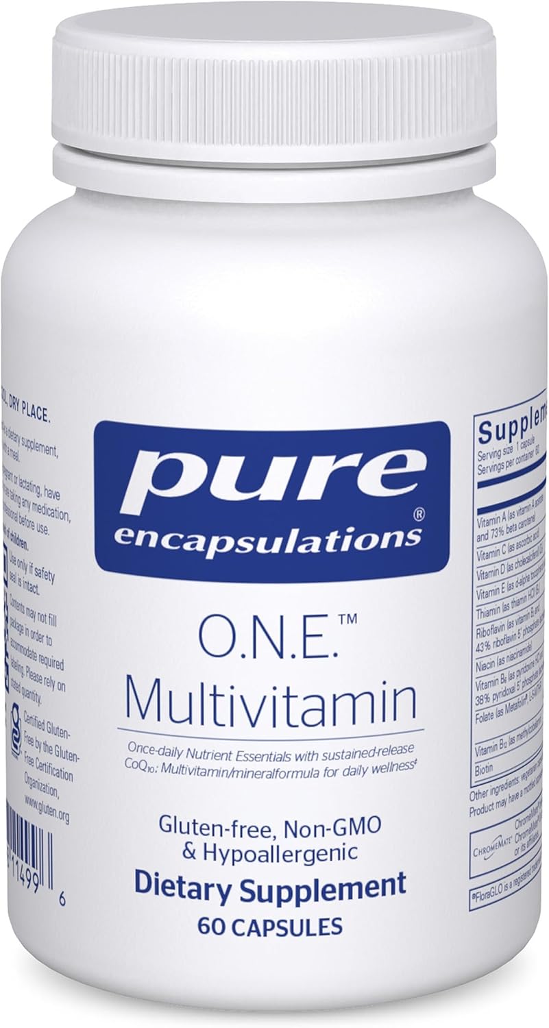 Pure Encapsulations ONE Multivitamin Vision Cognitive Support Supplement 60 Caps.