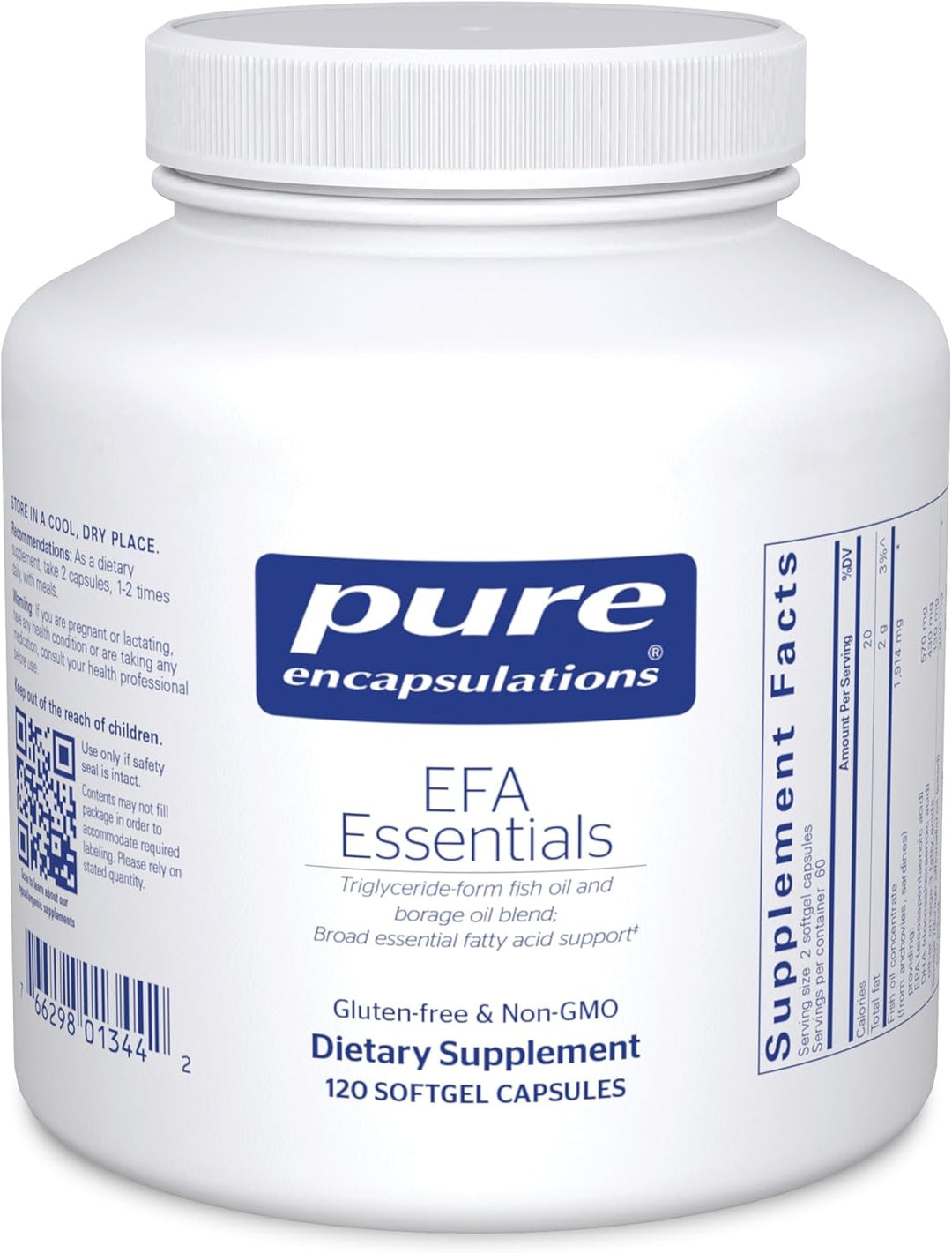 Pure Encapsulations EFA Essentials Supports Heart and Joint Health 120 Softgels