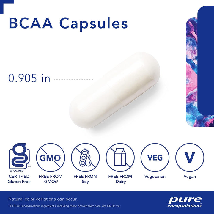 Pure Encapsulations BCAA Supports Muscle Function Exercise 250 Capsules