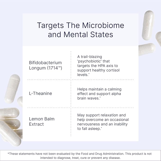 ZenBiome Sleep 30 cápsulas de Microbiome Labs favorece un sueño reparador y una relajación plena.