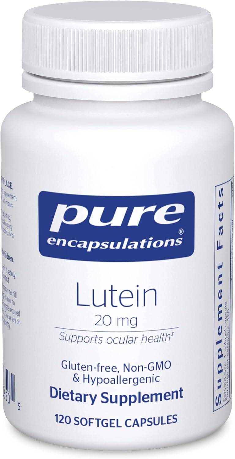 Pure Encapsulations Lutein 20 mg For Eye Vision Antioxidant Support 120 Capsules