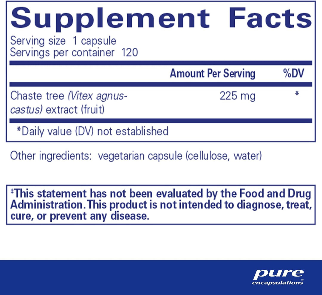 Pure Encapsulations Chaste Tree Vitex Hormonal Balance Cycle Comfort 120 Caps