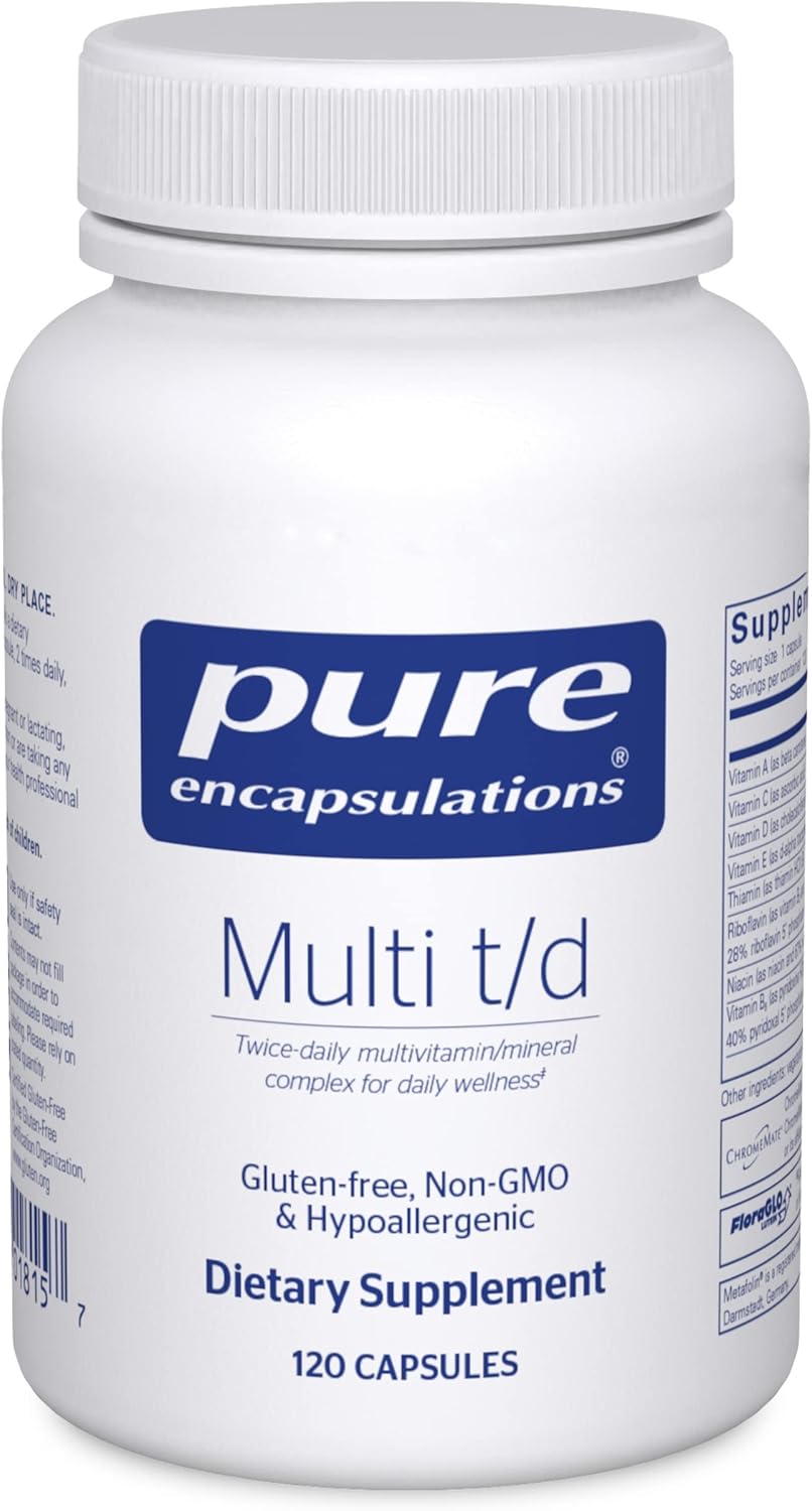 Pure Encapsulations Multi T/D Supports Daily Wellness Vegetarian 120 Capsules