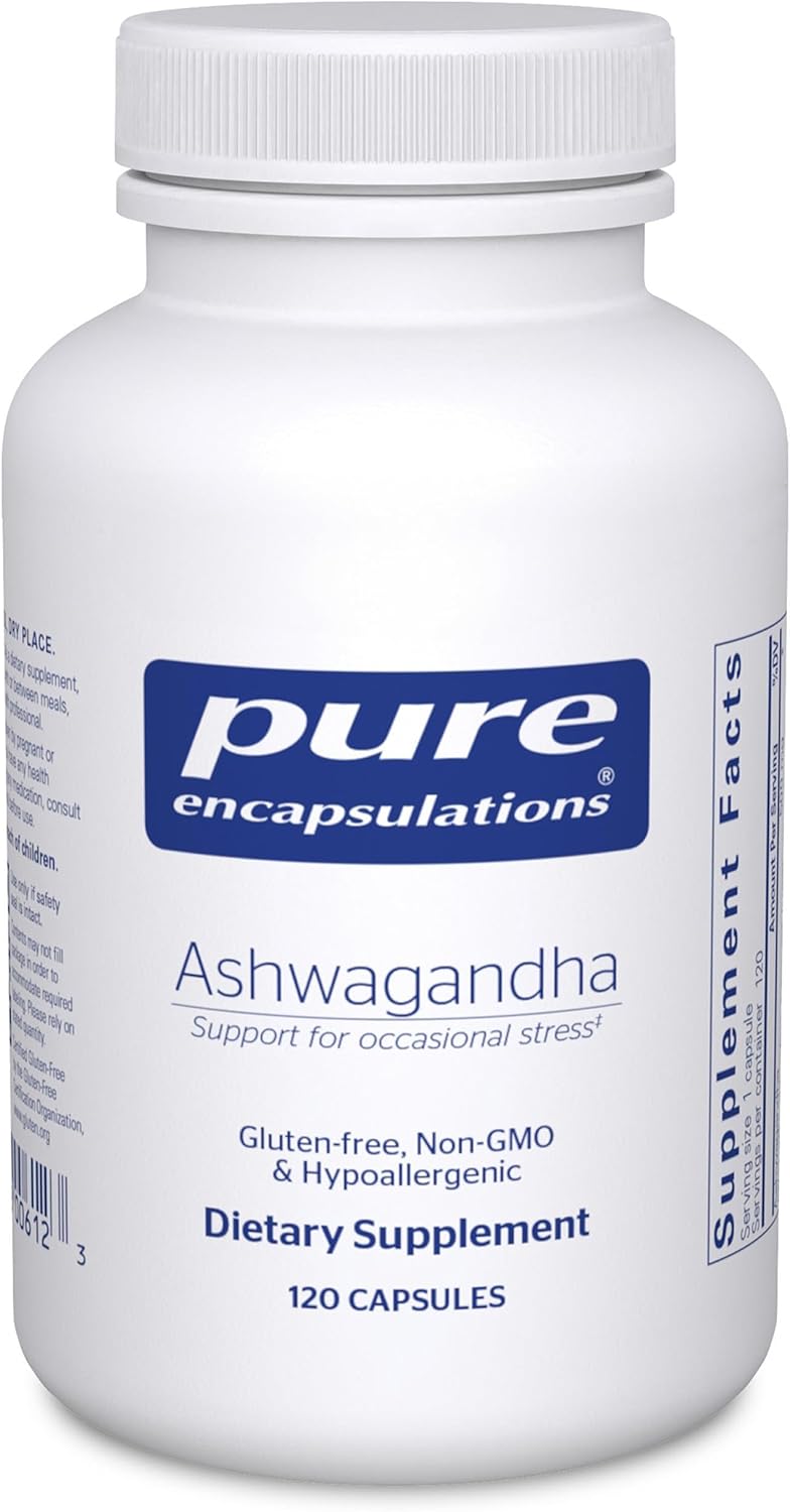 Pure Encapsulations Ashwagandha Extract Support Metabolism and Immunity 120 Caps