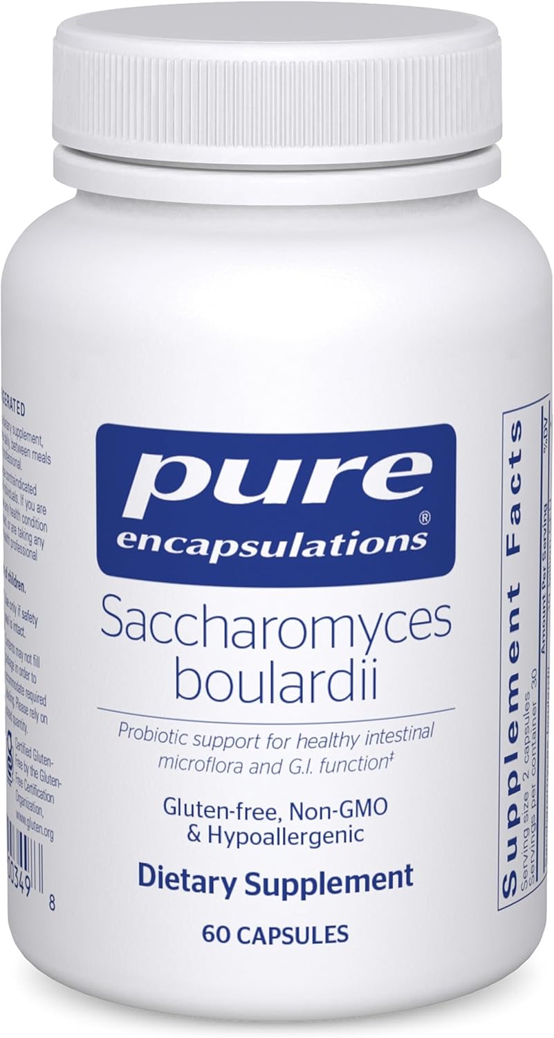 Pure Encapsulations Saccharomyces Boulardii Gut Flora Support 60 Capsules.