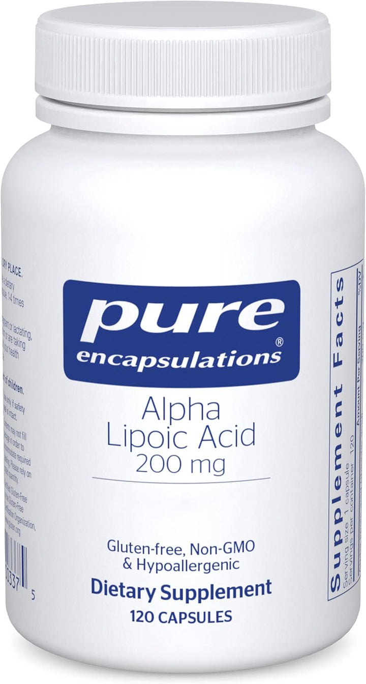 Pure Encapsulations Alpha Lipoic Acid 200 mg Supports Liver Health 120 Capsules