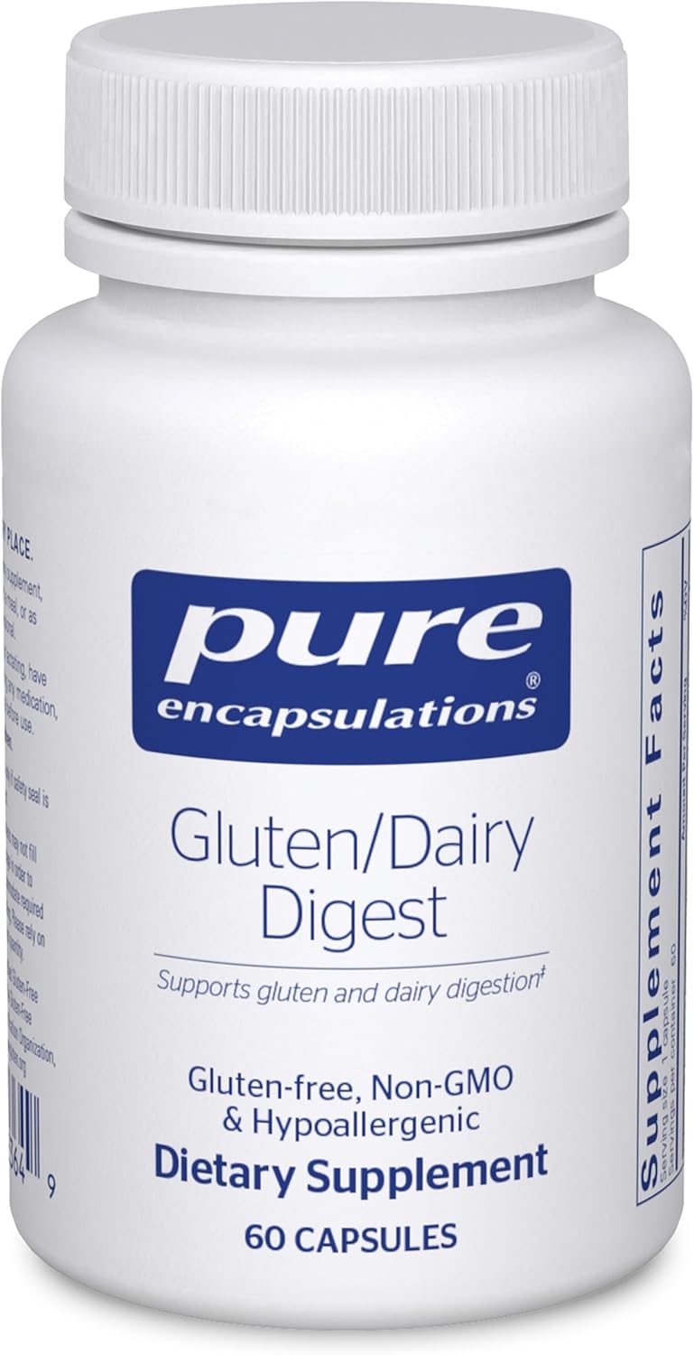 Pure Encapsulations Gluten Dairy Digest Supports Digestive Comfort 60 Capsules