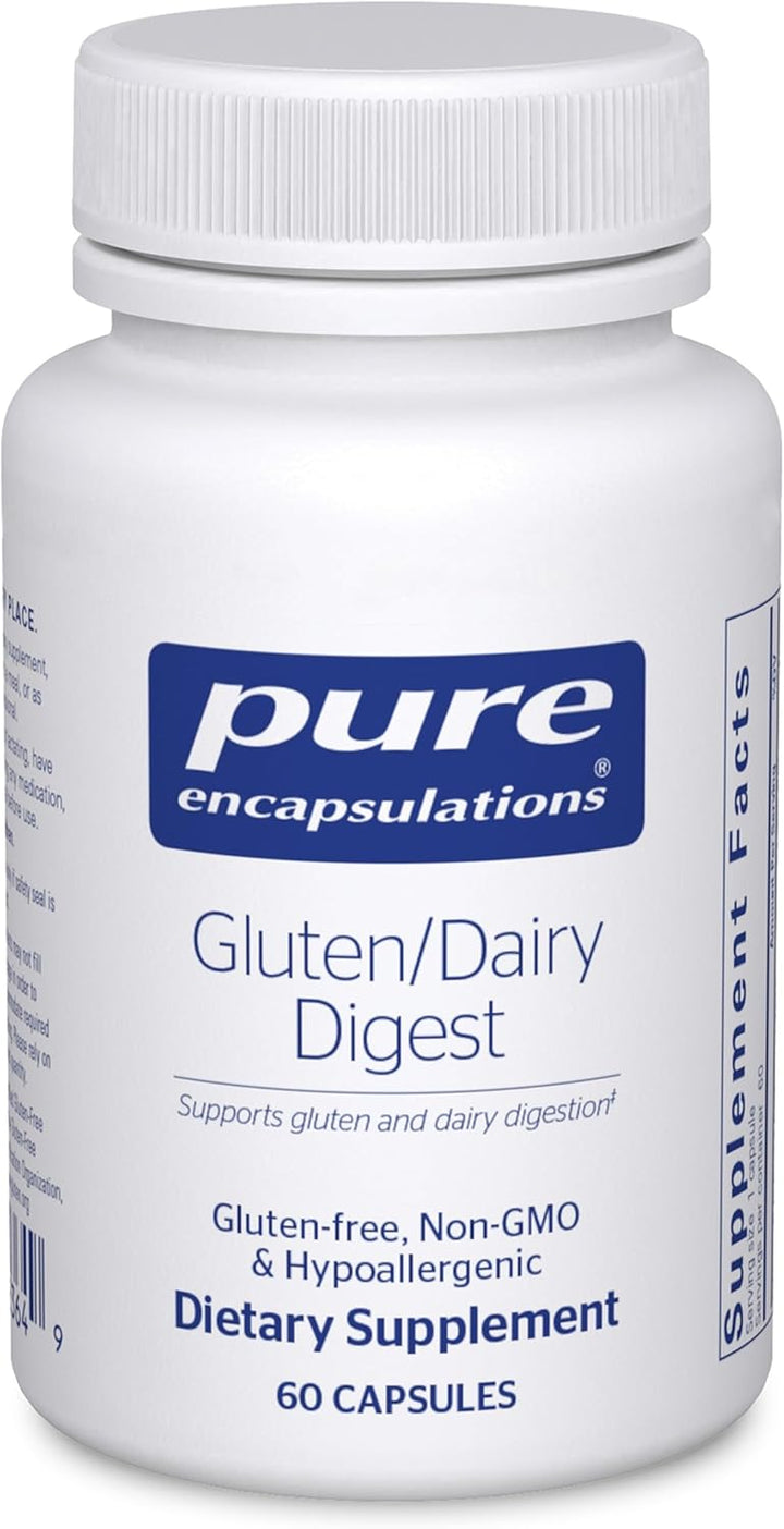 Pure Encapsulations Gluten Dairy Digest Supports Digestive Comfort 60 Capsules