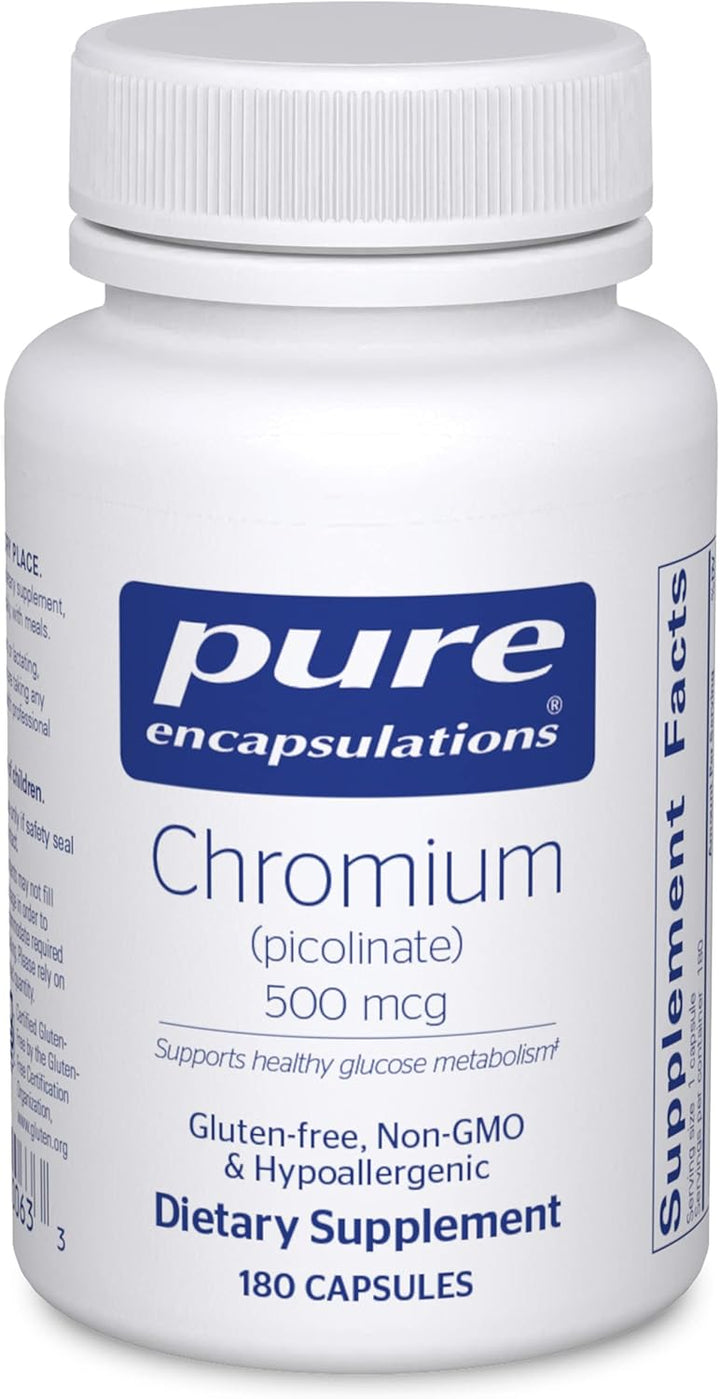 Pure Encapsulations Chromium for Lipid Carbohydrate Metabolism Support 180 Caps