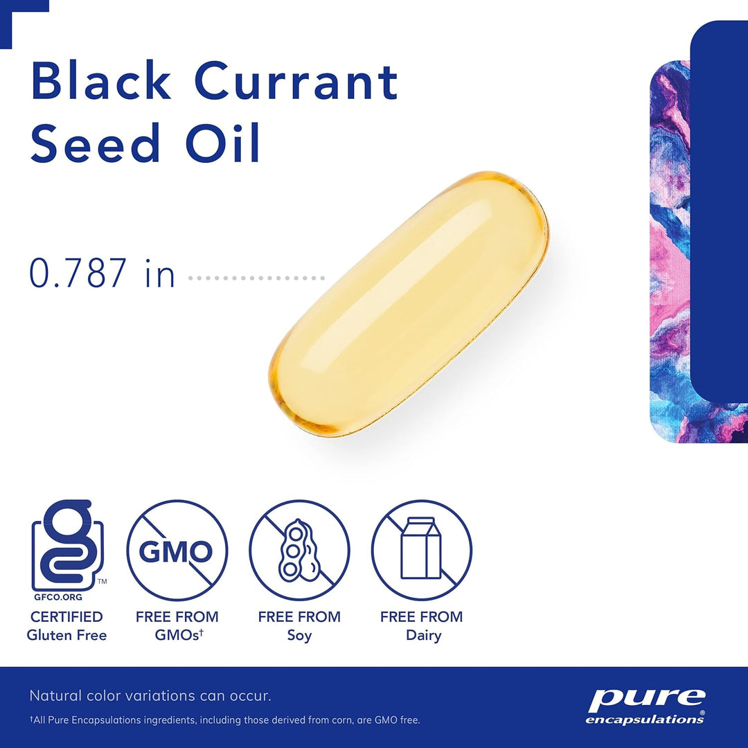 Pure Encapsulations Black Currant Seed Oil Immune Support Vegan 250 Softgels