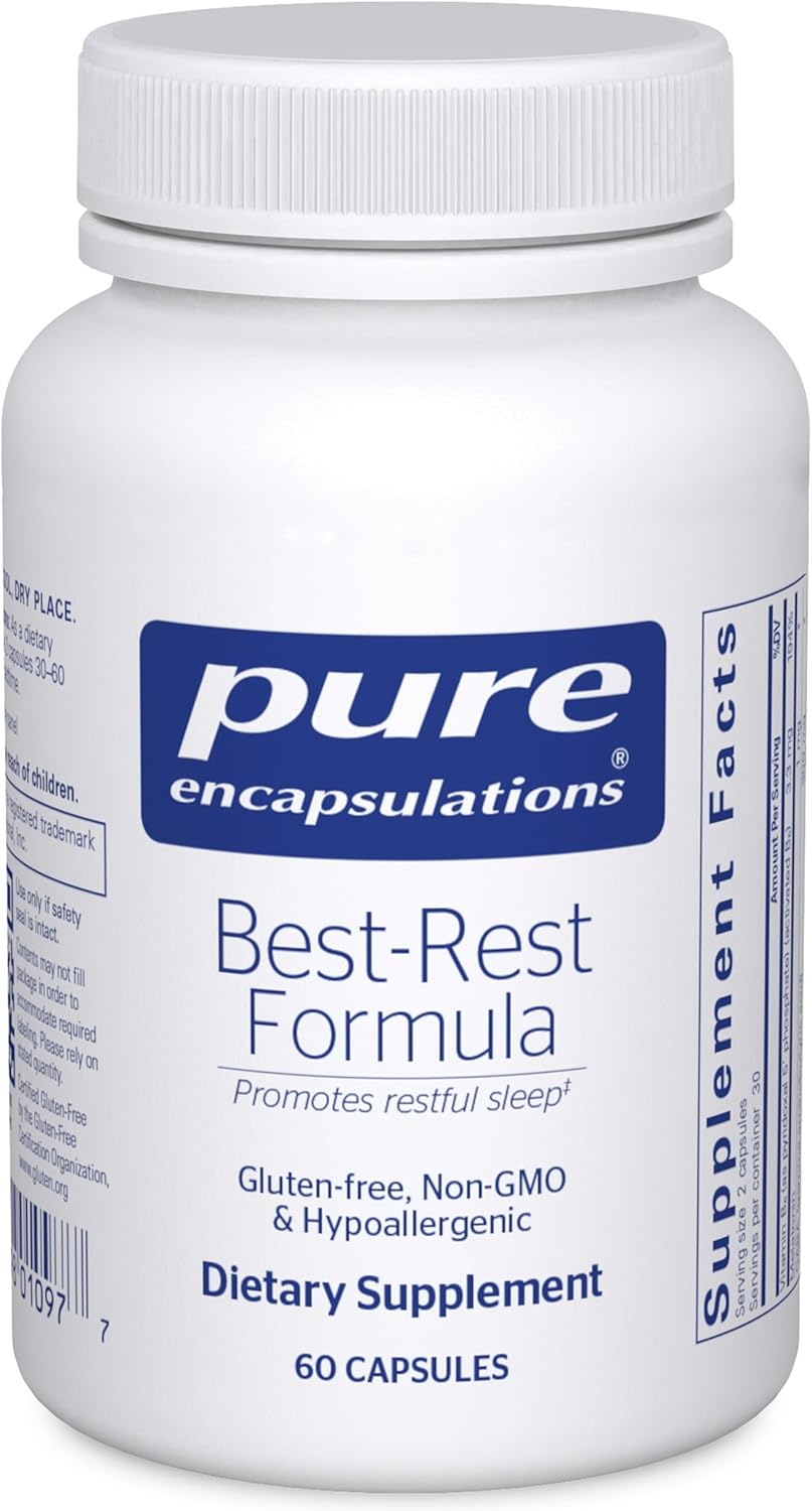 Pure Encapsulations Best Rest Formula Supports Relaxation Sleep 60 Capsules