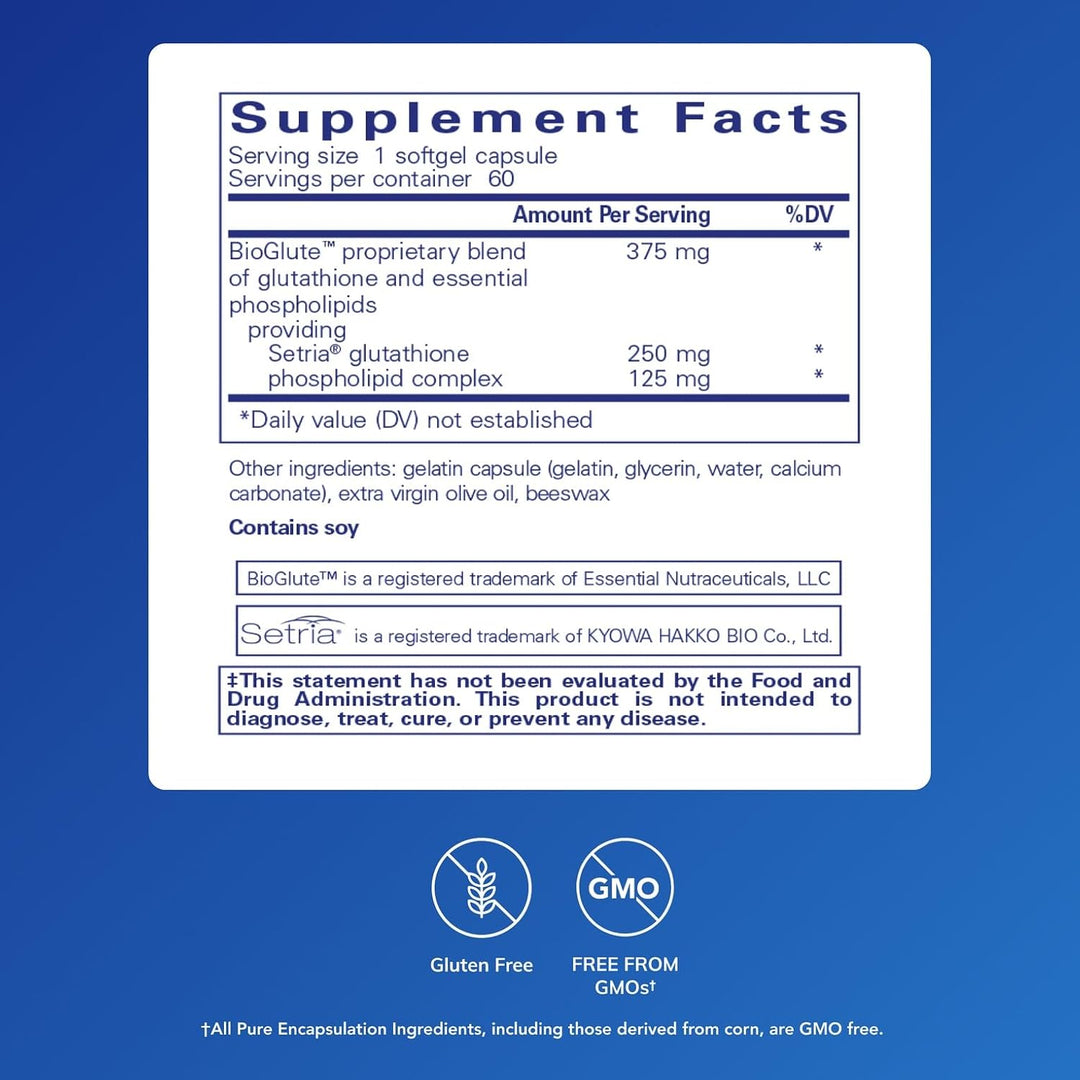 Pure Encapsulations Liposomal Glutathione Supports Immune Health 60 Softgels