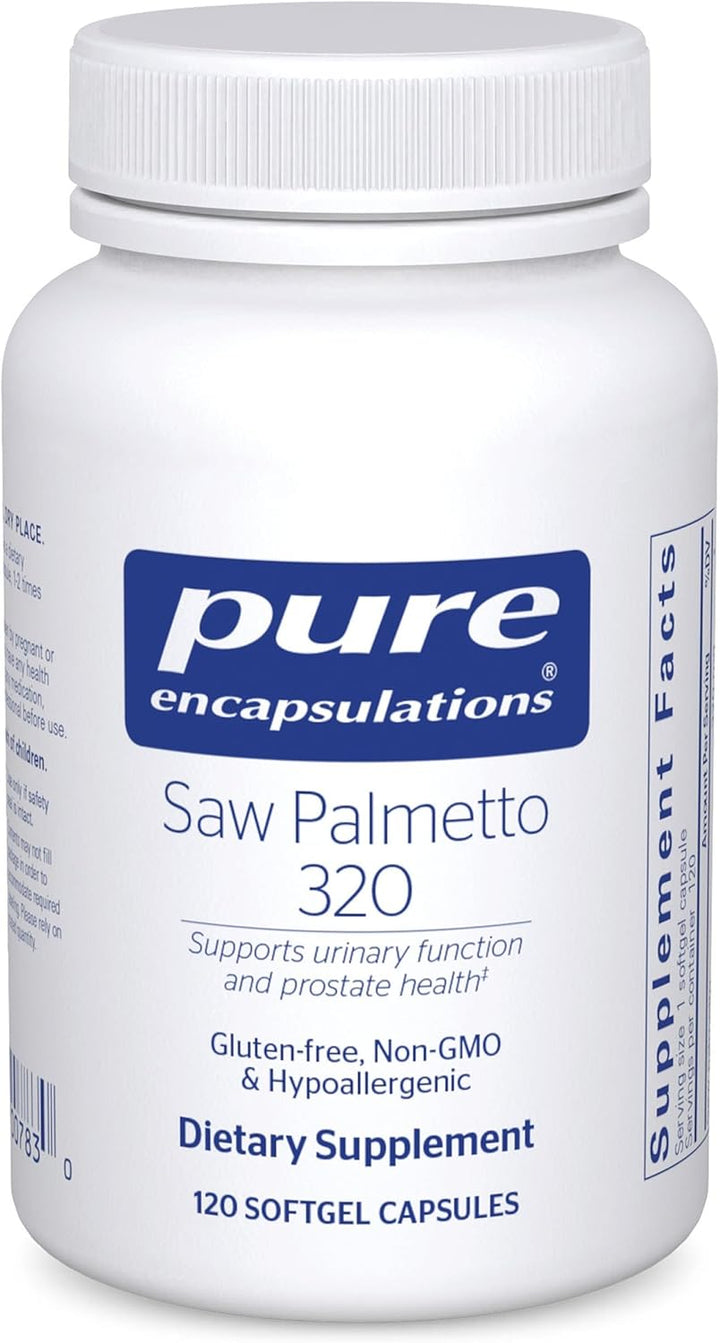 Pure Encapsulations Saw Palmetto Supports Metabolism Urinary Health 120 Softgels