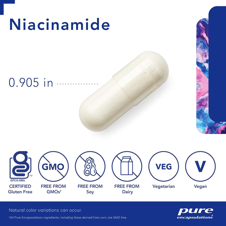 Pure Encapsulations Niacinamide Supports Energy Metabolism Function 90 Capsules