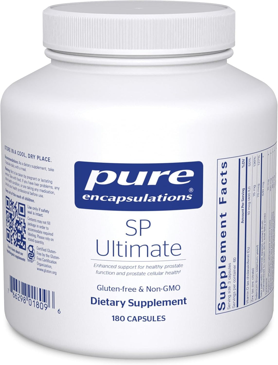 Pure Encapsulations SP Ultimate Supports Prostate Cellular Health 180 Capsules