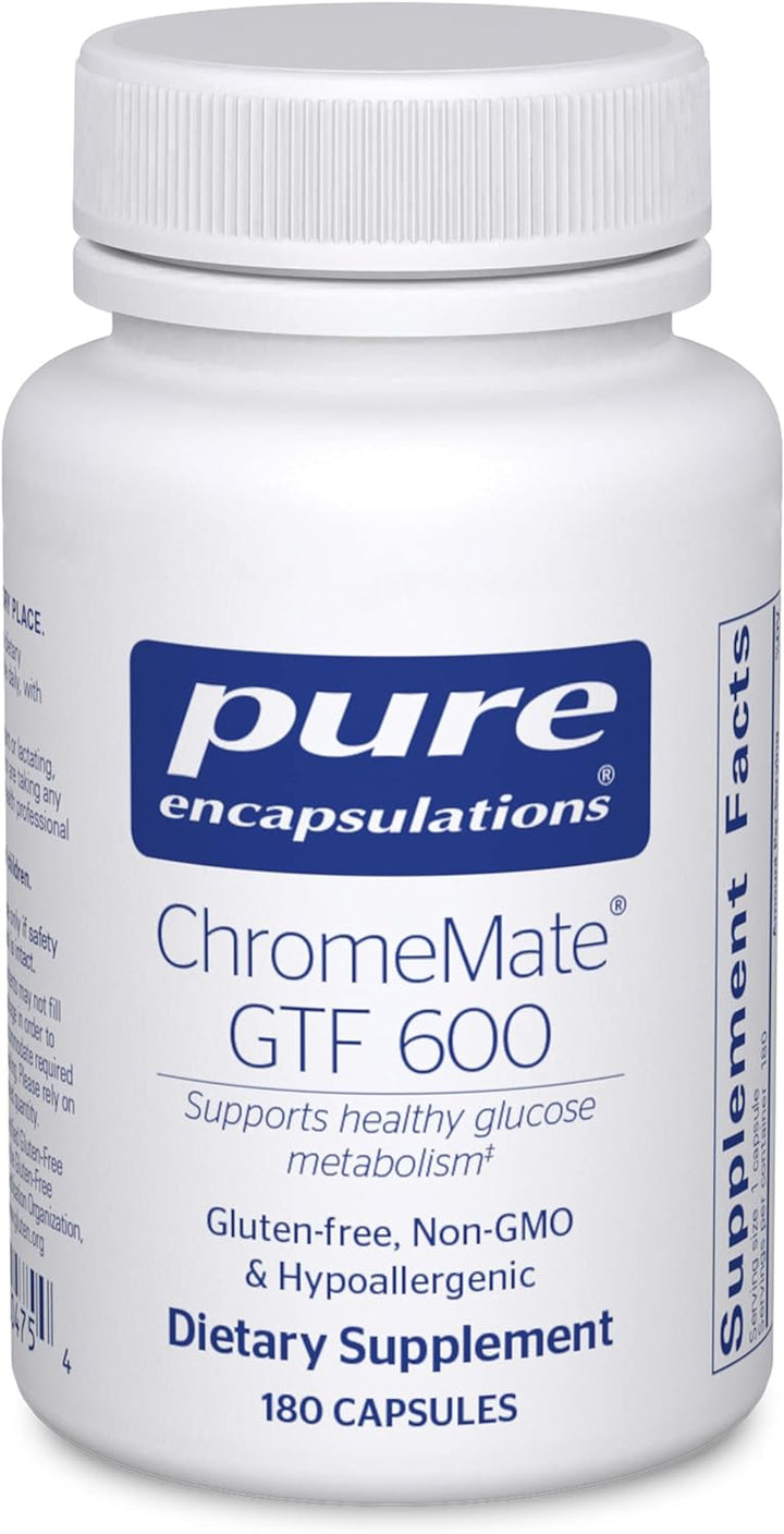 Pure Encapsulations ChromeMate GTF 600 Supports Metabolism Muscle 180 Capsules