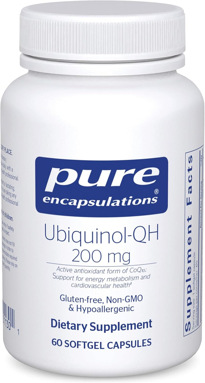 Pure Encapsulations Ubiquinol QH 200mg Heart Energy Supplement 60 Softgels