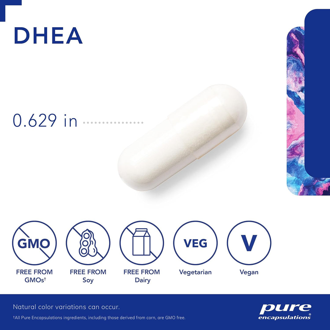 Pure Encapsulations DHEA 5 mg Vegan Supports Immune Hormone Balance 60 Capsules