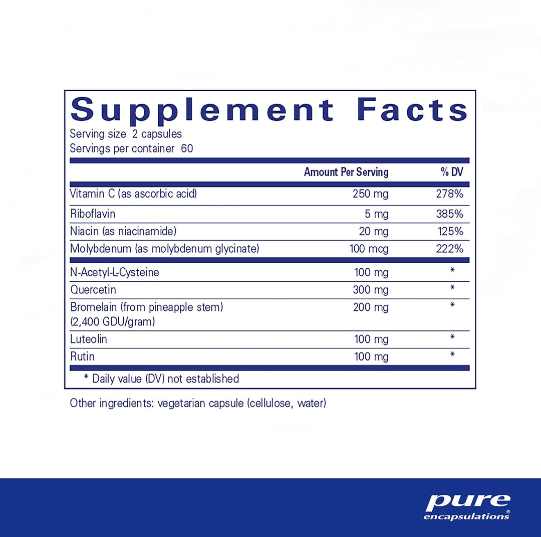 Pure Encapsulations Hist Reset Supports Nasal Respiratory Health 120 Capsules