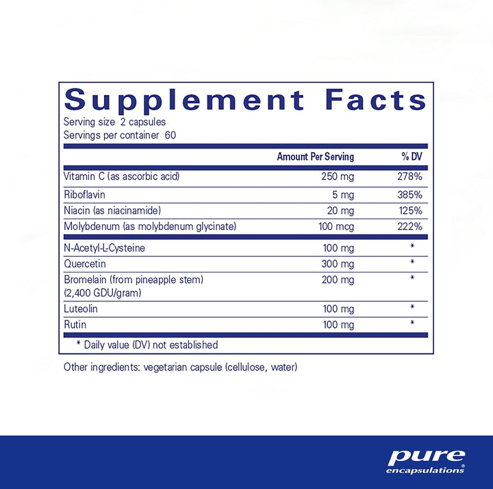Pure Encapsulations Hist Reset Supports Nasal Respiratory Health 120 Capsules