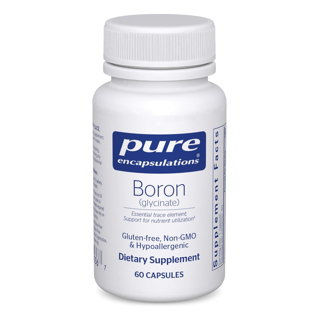 Pure Encapsulations Boron Glycinate Bone Support Supplement 60 Capsules