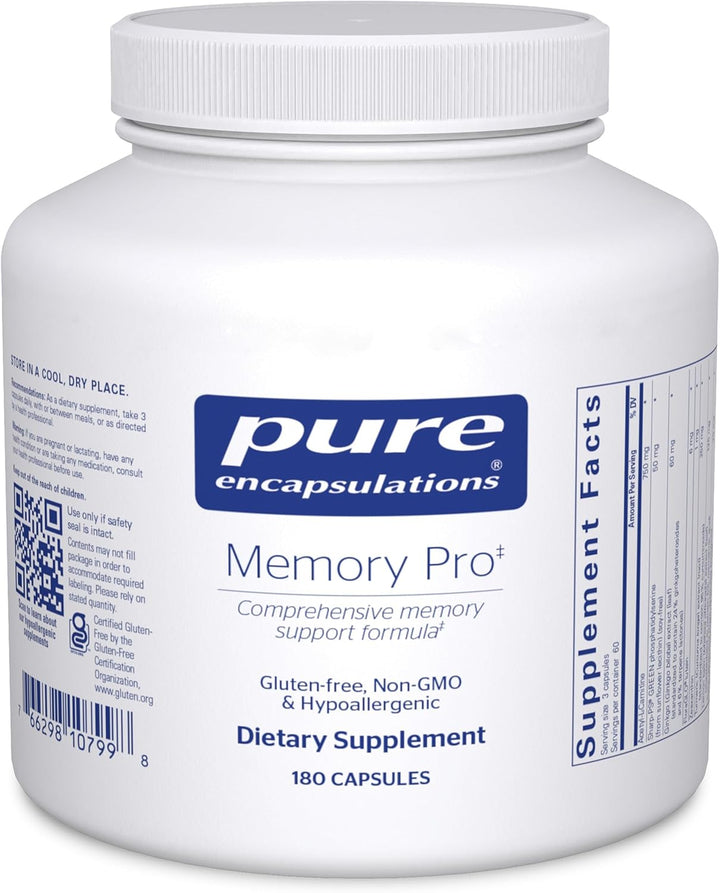Pure Encapsulations Memory Pro Supports Cognitive and Brain Function 180 Caps