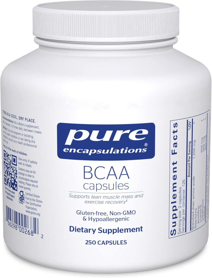 Pure Encapsulations BCAA Supports Muscle Function Exercise 250 Capsules