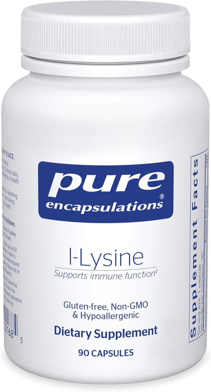 Pure Encapsulations L-Lysine Supports Immune Lip Health 90 Capsules