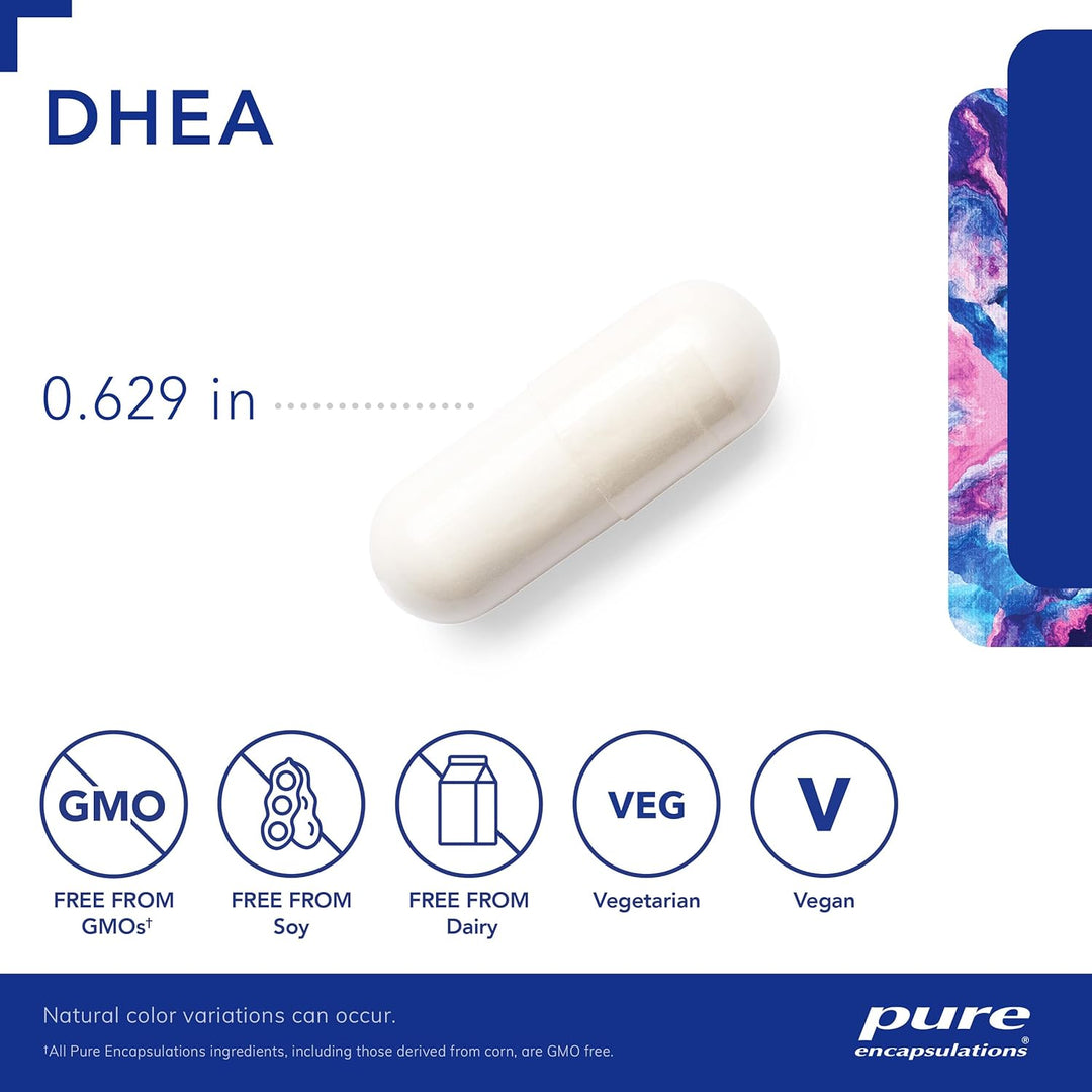 Pure Encapsulations DHEA 25 mg Supplement Supports Hormone Balance 60 Capsules