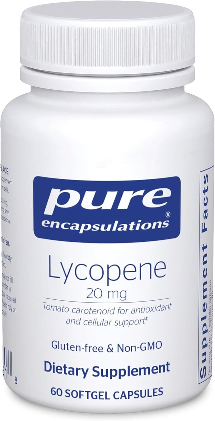 Pure Encapsulations Lycopene 20 mg Supports Eye and Cell Health 60 Softgels