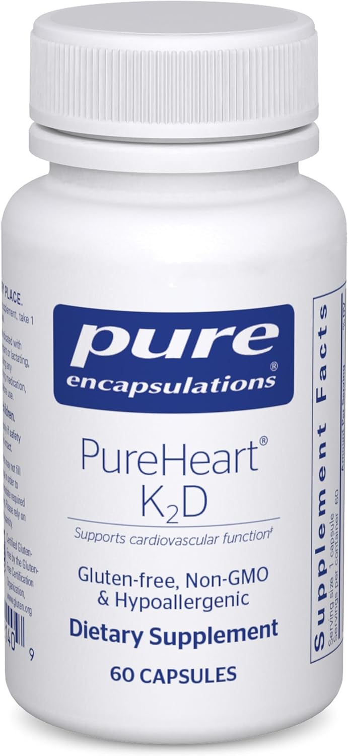Pure Encapsulations PureHeart K2D3 Cardiovascular Support Supplement 60 Capsules