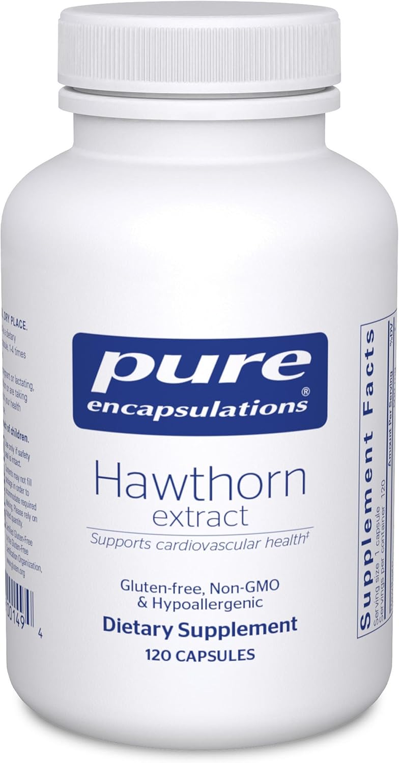 Pure Encapsulations Hawthorn Extract Supports Heart Function 120 Capsules