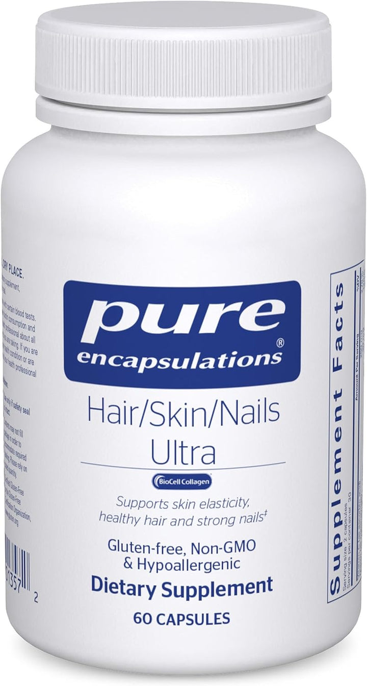 Pure Encapsulations Hair Skin Nails Ultra Supports Beauty 60 Capsules