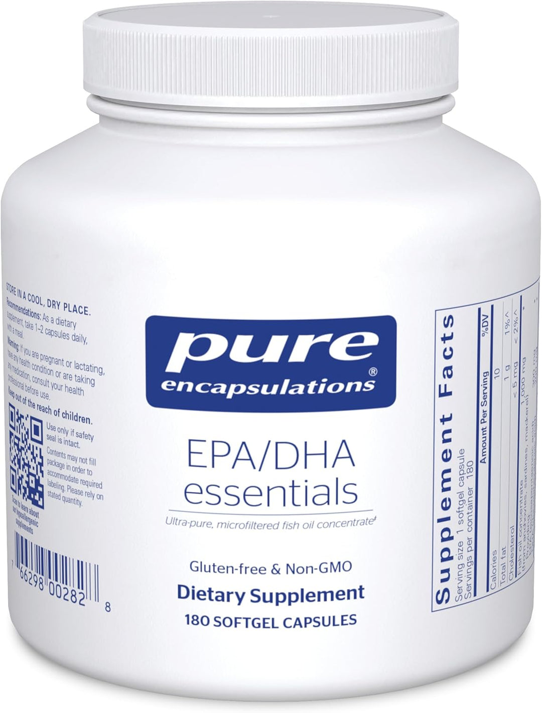 Pure Encapsulations EPA DHA Essentials Omega 3 for Heart Brain Wellness 180 Caps