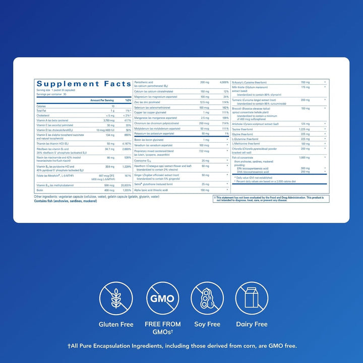 Pure Encapsulations Detox Pure Pack Daily Cleanse Support 30 Packets