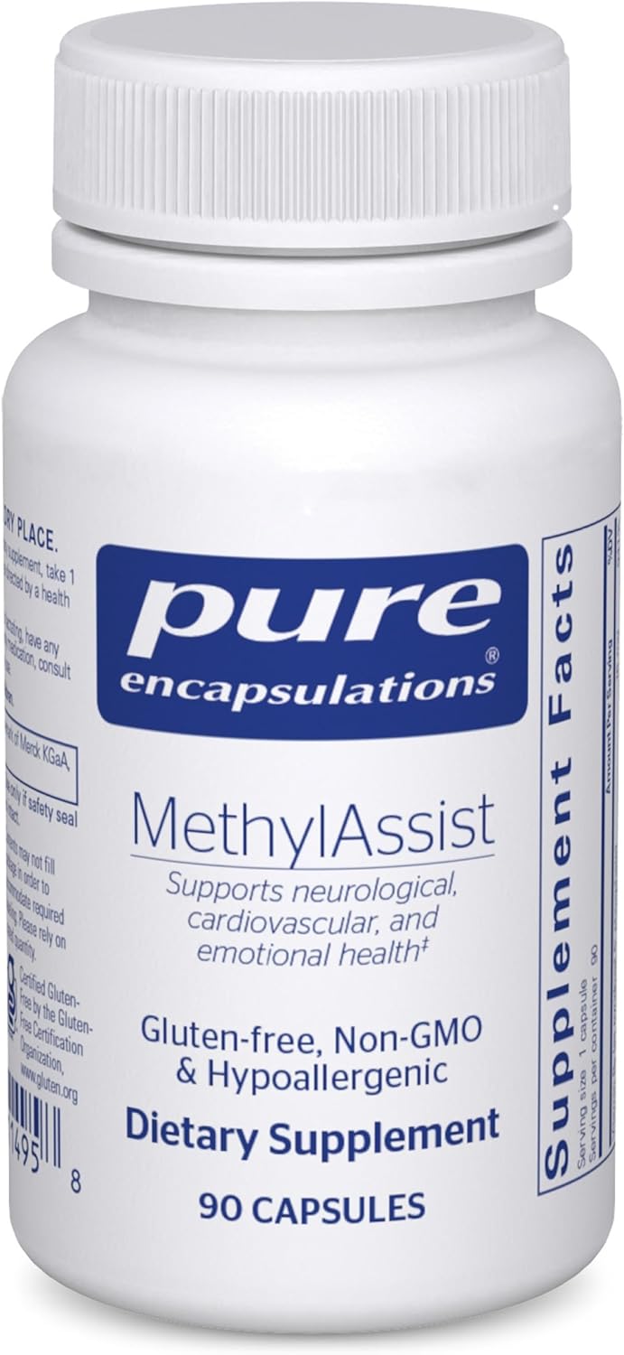 Pure Encapsulations MethylAssist Supports Brain Function Gluten Free 90 Capsules