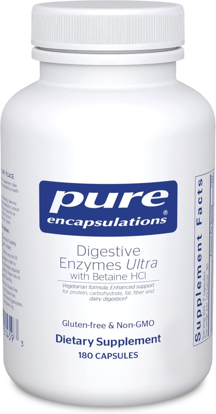 Pure Encapsulations Digestive Enzymes Ultra with Betaine HCL 180 Capsules