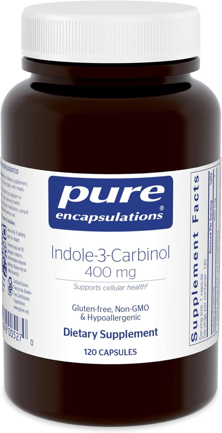Pure Encapsulations Indole-3-Carbinol 400mg Supports Cell Function Vegan 120 Caps