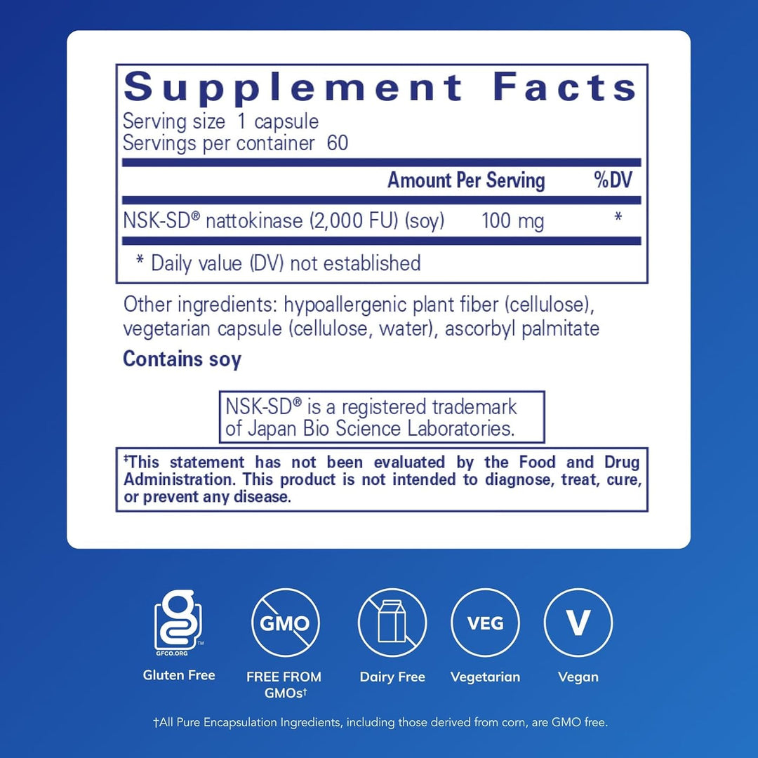 Pure Encapsulations NSK SD 100 mg Supports Circulatory Function 60 Capsules