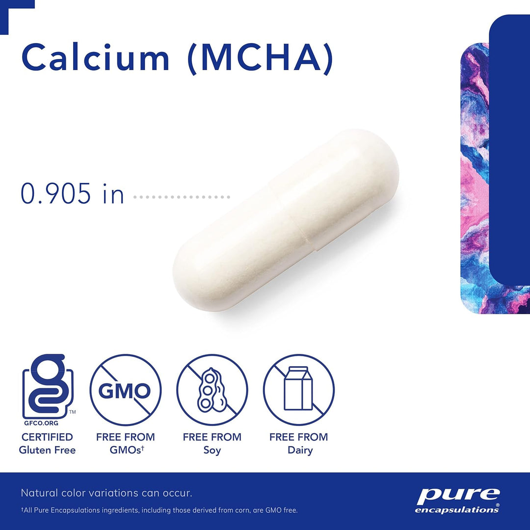 Pure Encapsulations Calcium MCHA Bone Support Vegan Formula 180 Capsules