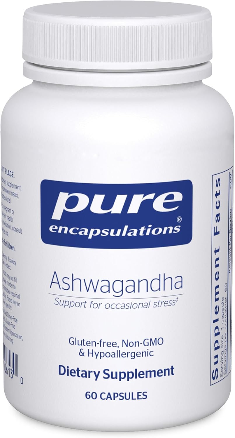 Pure Encapsulations Ashwagandha Extract Supports Stress and Immunity 60 Capsules