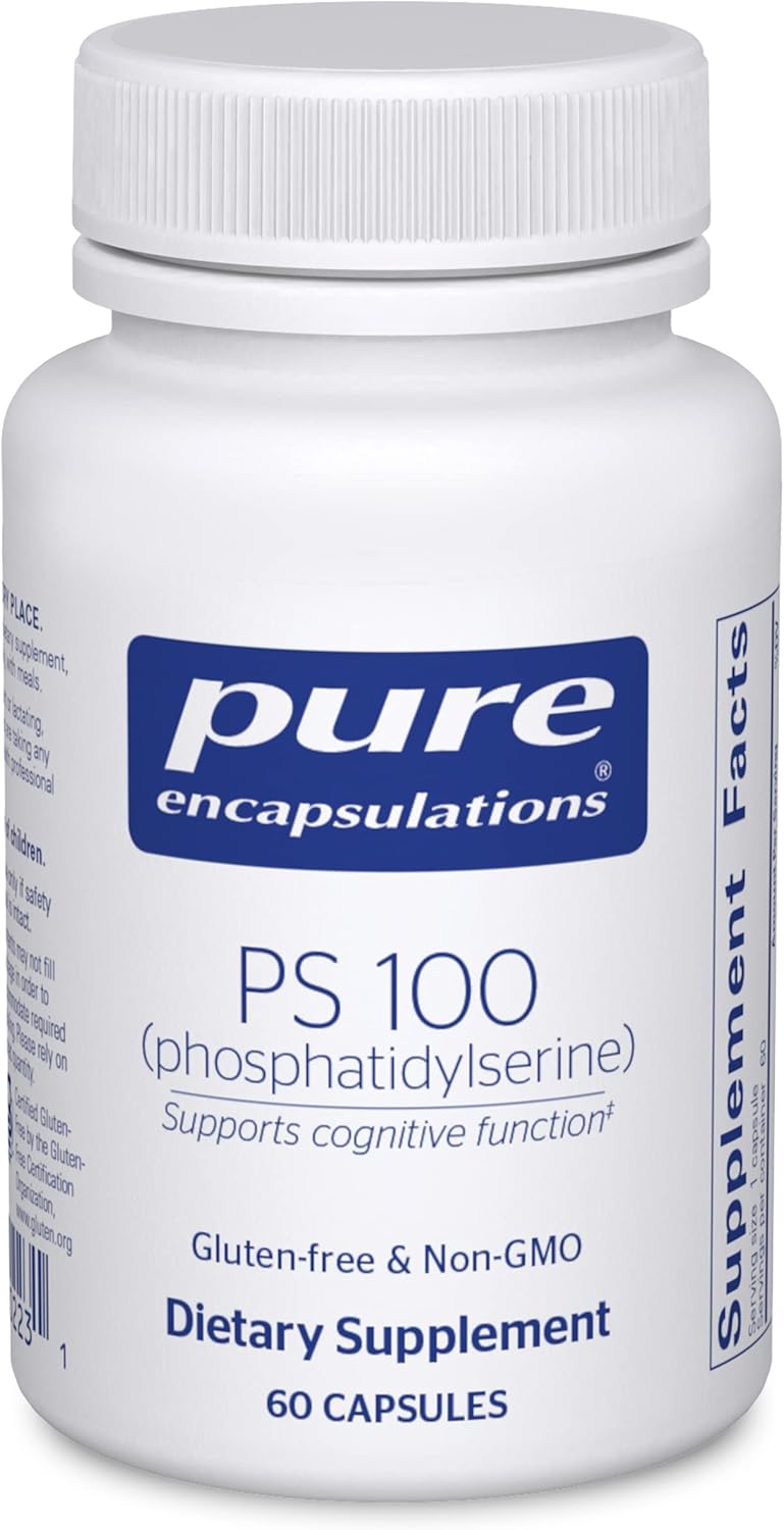 Pure Encapsulations PS 100 Phosphatidylserine Supports Brain Memory 60 Capsules