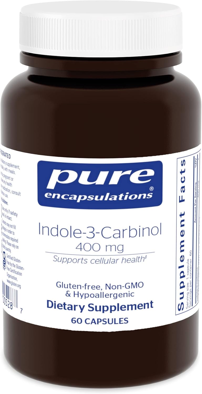 Pure Encapsulations Indole-3-Carbinol 400mg Supports Cell Function Vegan 60 Caps